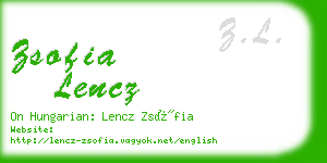 zsofia lencz business card